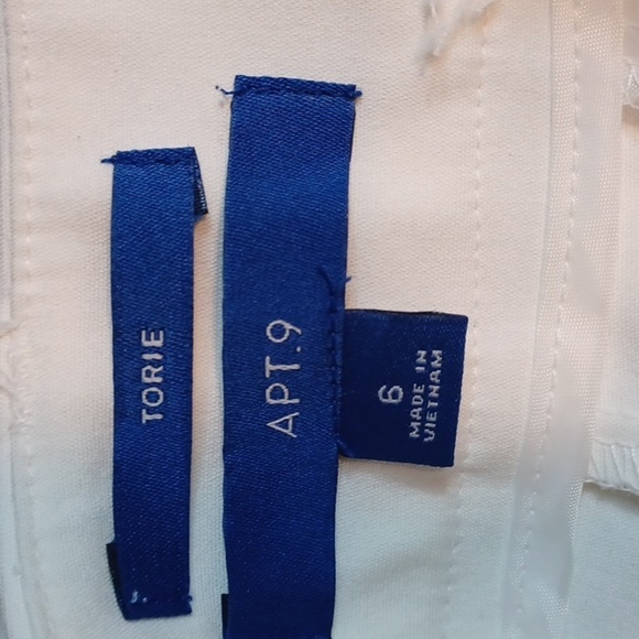 Apt9 Torrie  Womans‎ White Cropped Pants  sz6 New - Picture 4 of 8